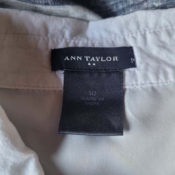 Ann Taylor Blue Paisley Button down dress Sz 10 - Picture 7 of 7